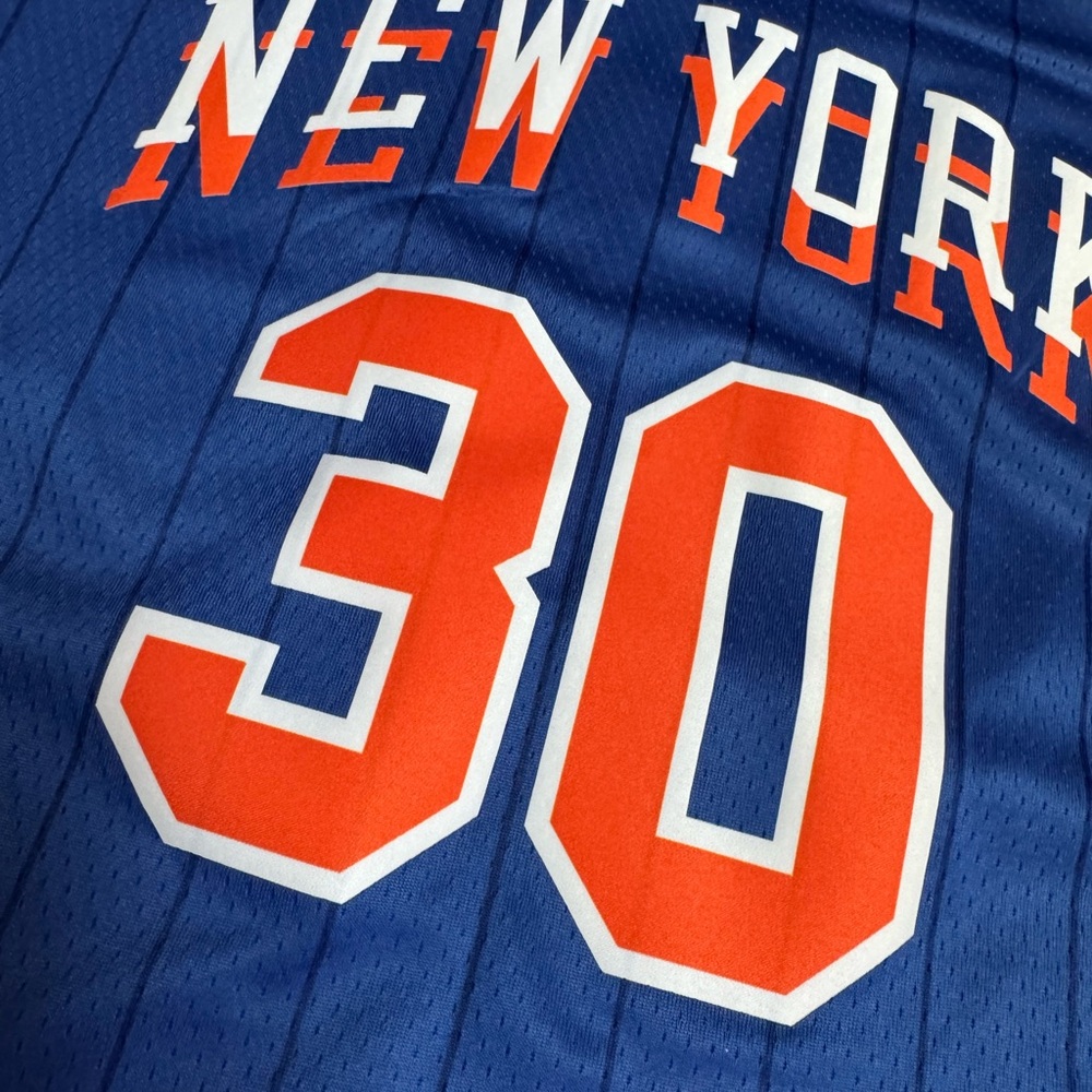 Nike Julius Randle #30 New York Knicks NBA Swingman Pinstripes Jersey Men 40 S - Picture 3 of 9